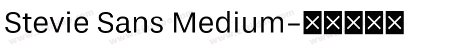 Stevie Sans Medium字体转换